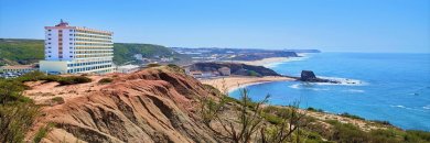Pie de playa en Vimeiro, cerca de Lisboa (Portugal)