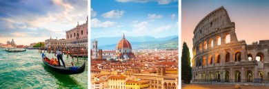 7 noches de ensueño por ITALIA: Venecia, Florencia y Roma