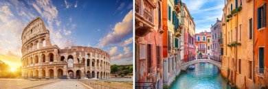 Descubre los encantos de Venecia y Roma ¡vuelos y desayunos incluidos!