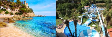 Verano en Lloret de Mar con toboganes en hotel 4*