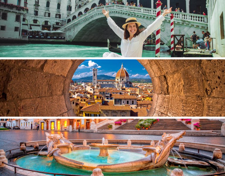 7 noches de ensueño por ITALIA: Venecia, Florencia y Roma