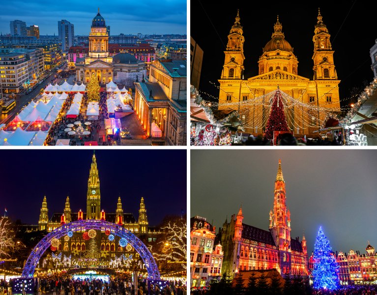 ¡Mercados navideños por Europa con vuelos incluidos! Berlín, Budapest, Viena y Bruselas.