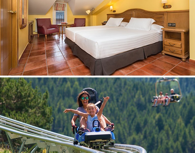 Hotel 4* de montaña con cenas, actividades con o sin Family Park en Andorra
