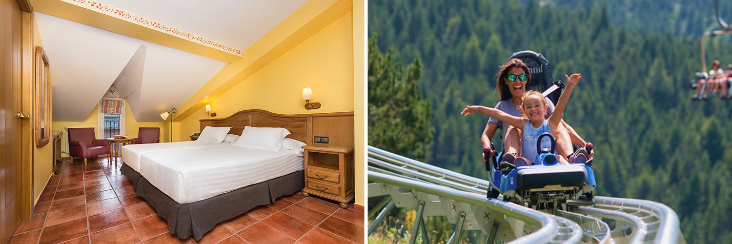 Hotel 4* de montaña con cenas, actividades con o sin Family Park en Andorra
