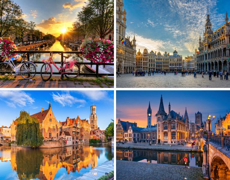 Circuito por Ámsterdam, Bruselas, Brujas y Gante con vuelos y desayunos incluidos