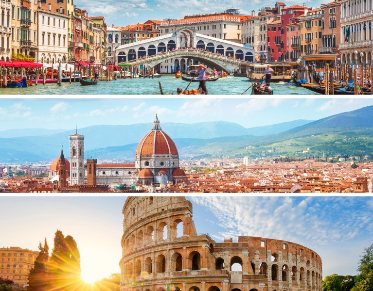 7 noches de ensueño por ITALIA: Venecia, Florencia y Roma