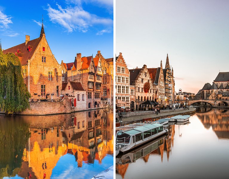 Circuito por Ámsterdam, Bruselas, Brujas y Gante con vuelos y desayunos incluidos