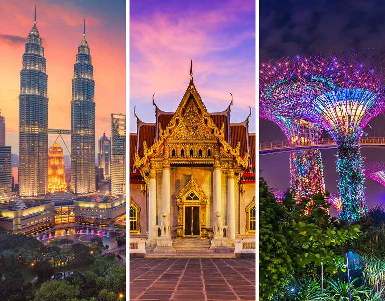 Capitales de Asia: Malasia, Tailandia y Singapur ¡3 países en un solo viaje!