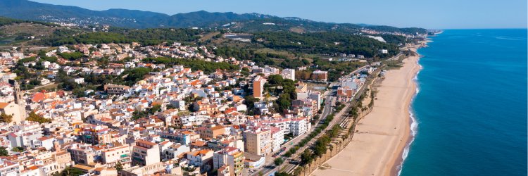 Primera línea de playa en Malgrat de Mar