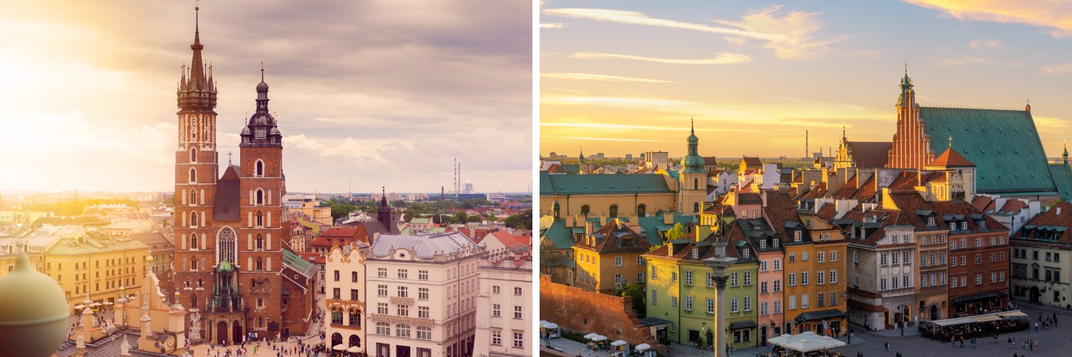 Tu ruta por Polonia: Cracovia y Varsovia con vuelos incluidos