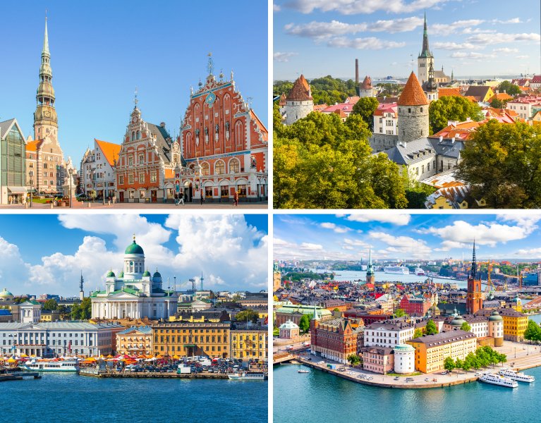4 países en un solo viaje: Letonia, Estonia, Finlandia y Suecia.