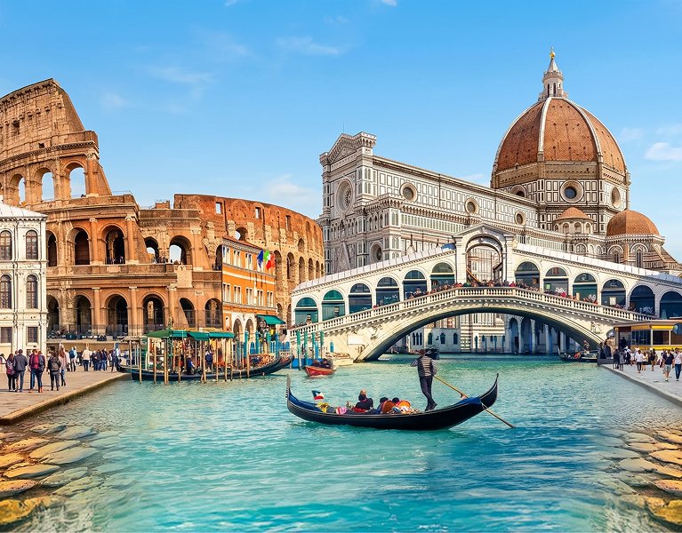 Un viaje por el corazón de Italia con vuelos: Venecia, Florencia y Roma