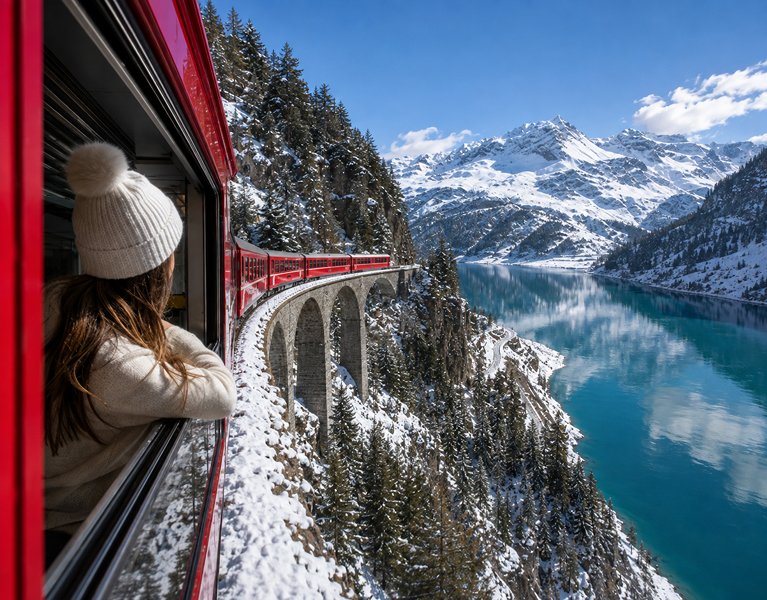 Bernina Express: un viaje mágico entre los Alpes suizos e italianos